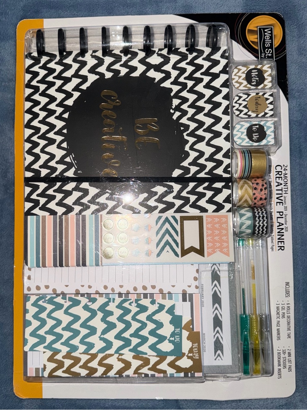 Creative Planner Kit - Black & Teal Accents from 2019-2020